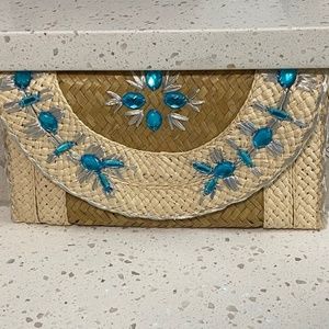 Toss Designs Straw Clutch Handbag